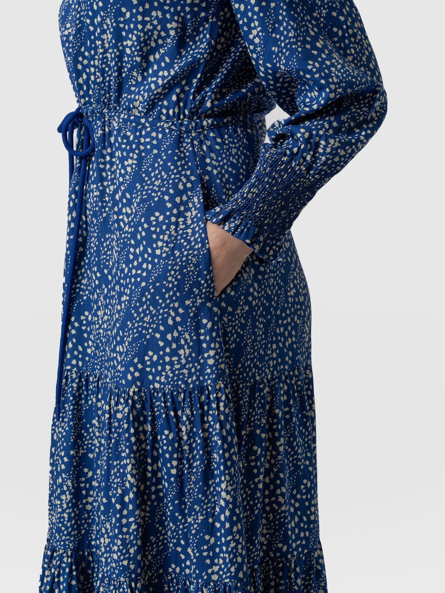Olivia Zip Up Dress - Blue Spot